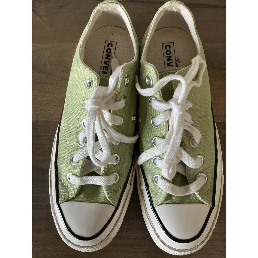 Vintage Unisex Converse All Star Sneakers Casual Shoes Pea Green Size M 5/ W 7 - Picture 1 of 11